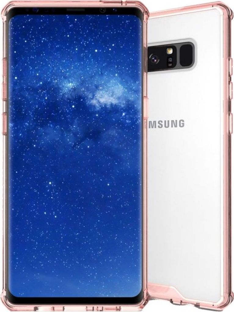 Handy Tasche für Samsung Galaxy Note 8 Case Schutz Hülle Cover Transparent Pink