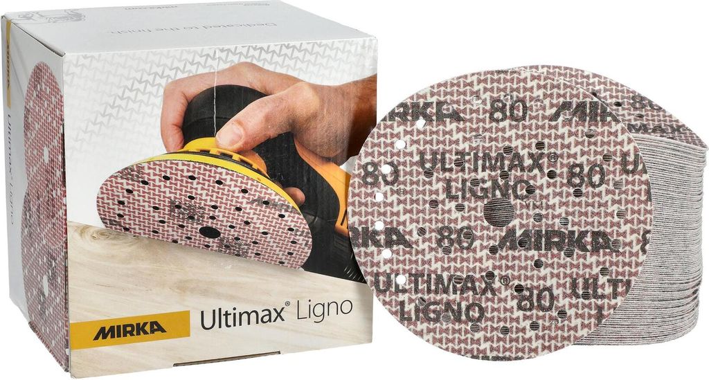 Mirka Ultimax Ligno Ø 150mm Schleifscheiben Klett Multifit, Korn 80, 100 Stk