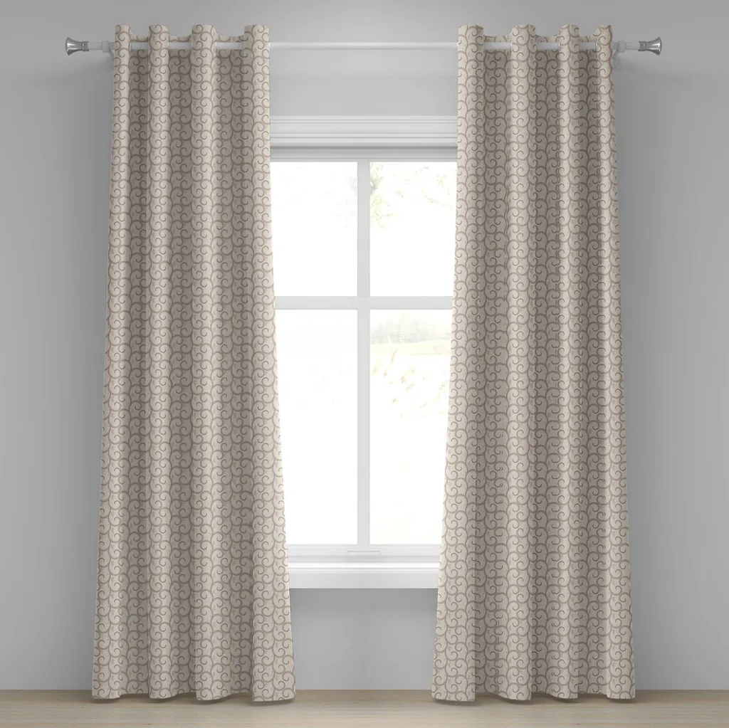 Tende Beige ABAKUHAUS 280x245 | Atmosfera Retrò Barocca Floreale