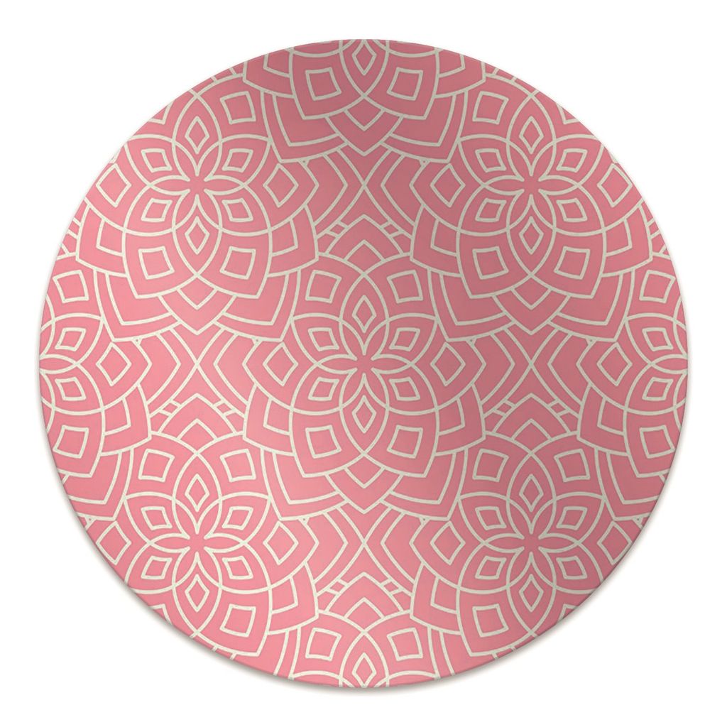 Rundmatte - Stuhlunterlage Bürostuhlunterlage - Rund Ø 100 cm - Bodenmatte - Fußmatte - Blumenmuster