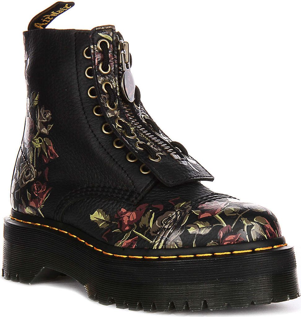 Dr Martens Sinclair Decaye In Black Flower For Women – 5 UK Produktbild 