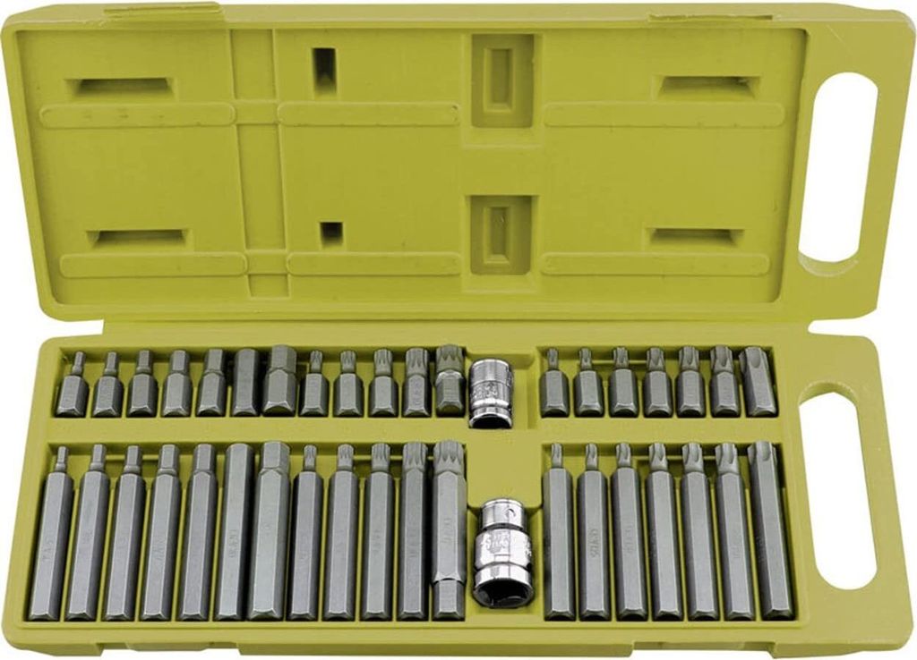 EXTOL CRAFT Bits Set 40er (Torx, Sechskant, Spline), 3/8 ", CV