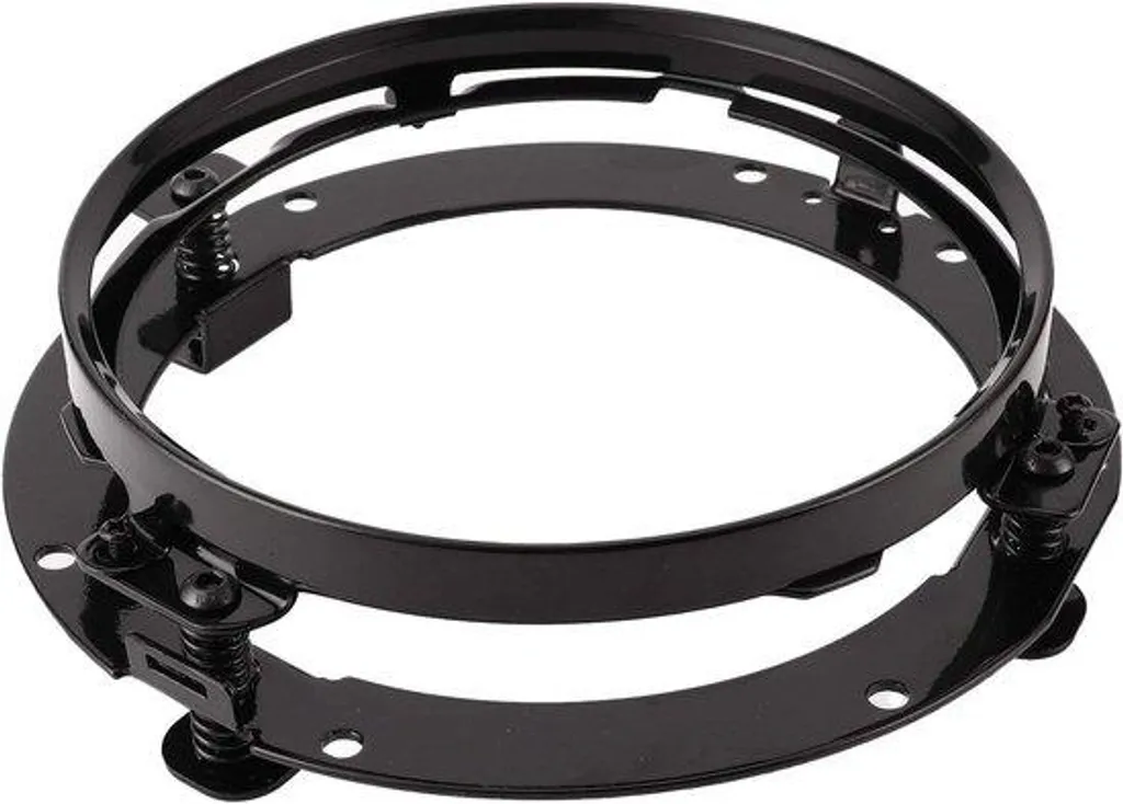 Phare rond 7 pouces robuste avec support noir et lentille haute clarté