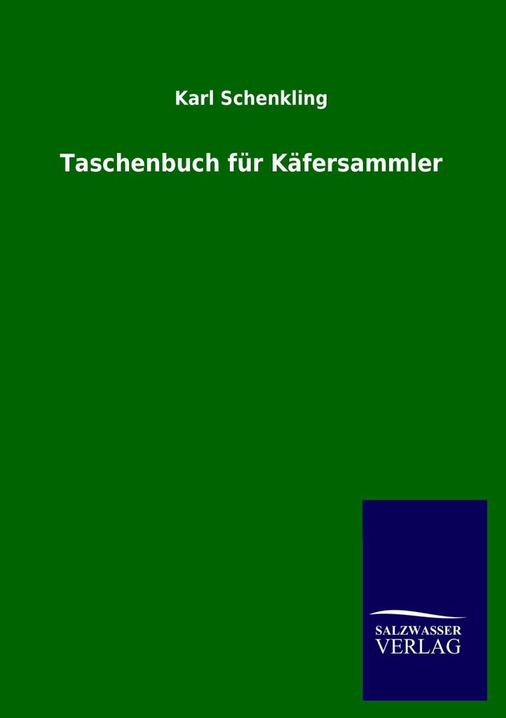 Taschenbuch für Käfersammler