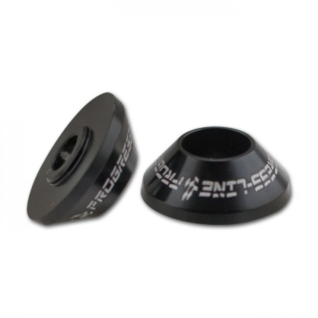 Konischer Zierring | Alu 6061 | Schwarz | 6 mm | Paar