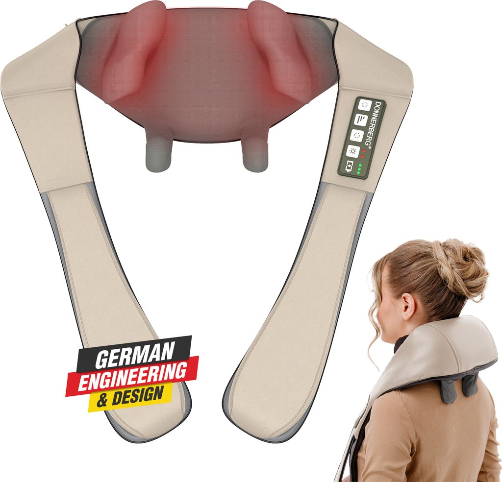 Donnerberg Nackenmassagegerät Proneck KNM-002 Beige mit Akku