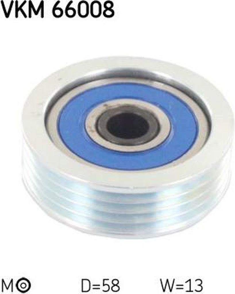 SKF VKM 66008 Spannrolle, Keilrippenriemen OE 71742776 kompatibel mit Sedici