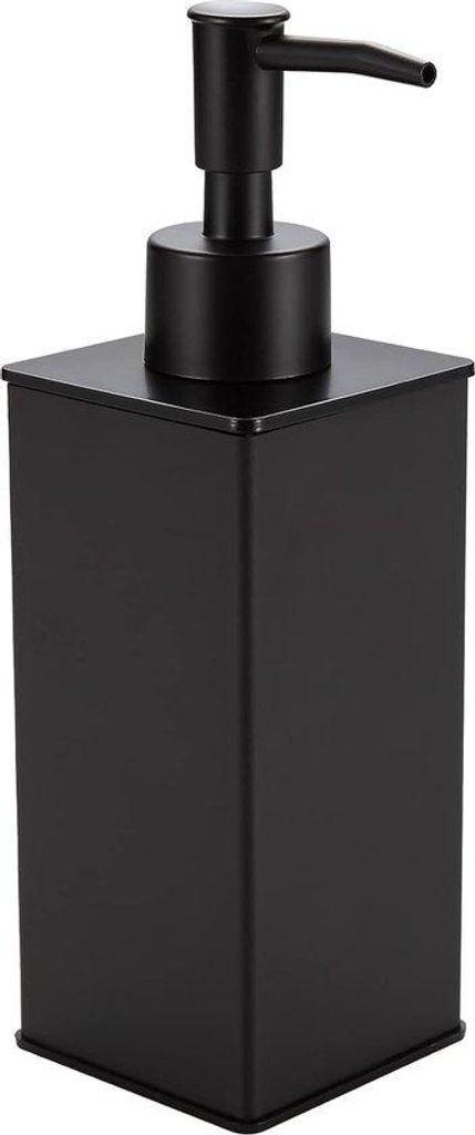 Freistehende Seifenständer, füllbare schwarze Seifenständer, metallischer Handseifenständer für Badezimmer, Küche, Wohnaccessoires