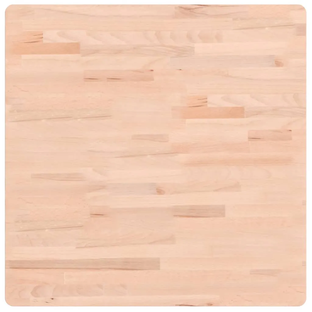 Piano Tavolo 70x70x2,5 cm Faggio Massiccio - Top Quadrato per Bar e Casa