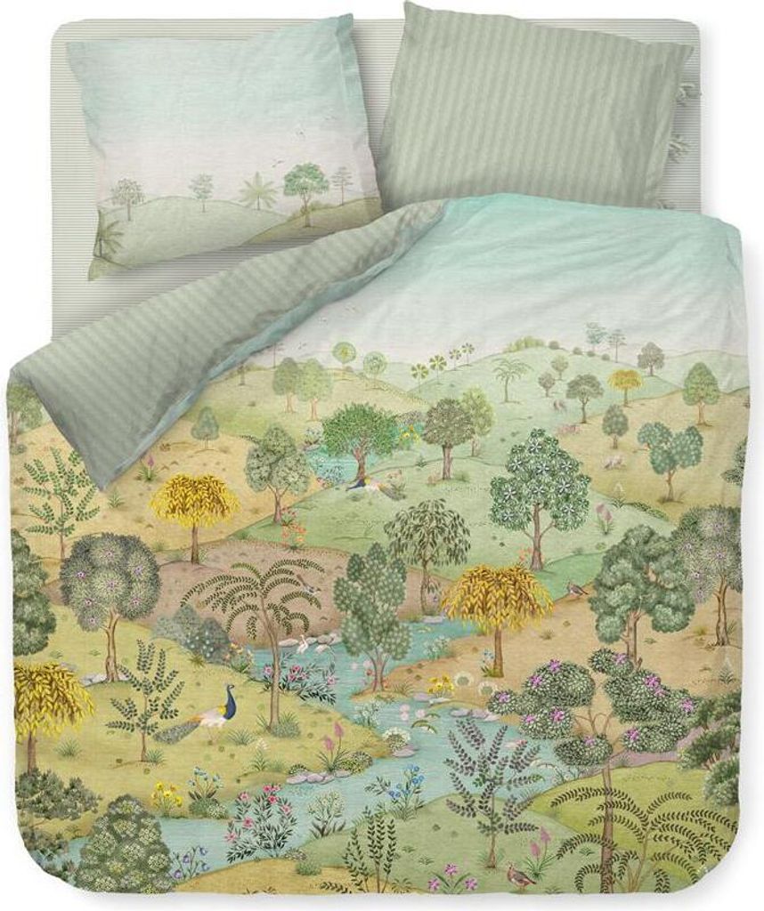 Pip Studio Bettwäsche-Garnitur Cabrera Farbe Green Größe 200x200+2x80x80
