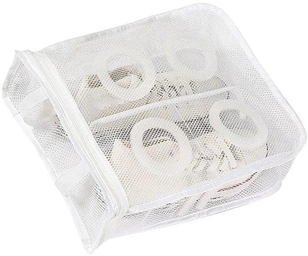 Filet de lavage chaussures et baskets blanc avec fermeture éclair renforcée