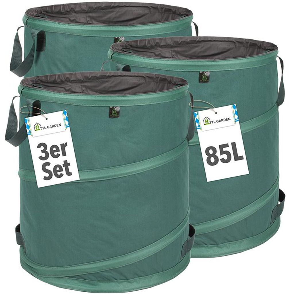 TTL GARDEN 3x 85L Premium Pop Up Gartensack – 3er Set Produktbild 