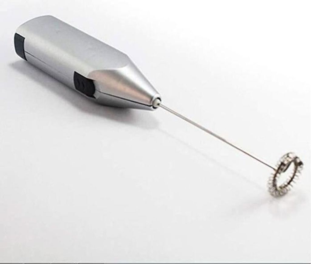 Elektrischer Milchaufschäumer – ABS + Metall – 21 x 3,6 cm – Edelstahlkopf
