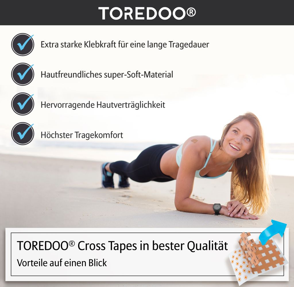 TOREDOO Cross Tape Gittertape Gitterpflaster 234 Stück Typ Produktbild 7