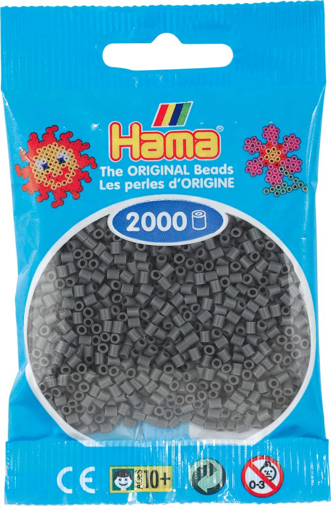 HAMA 501-71 Mini Perlen im Beutel - Dunkelgrau Produktbild 