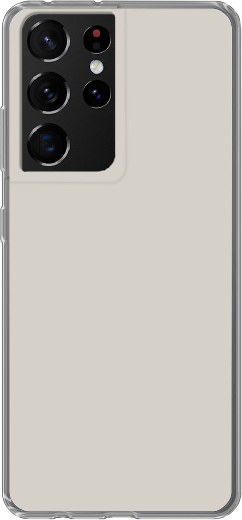 MuchoWow Handyhülle Schutzhülle Hülle für Telefoonhoesje Samsung Galaxy S21 Ultra Grau - Hell - Herbst Silikon Softcase Handy Hülle - Mobilt...