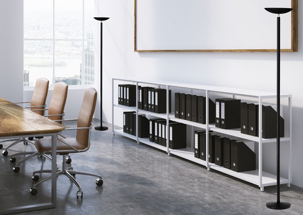 UNILUX LED-Deckenfluter FIRST dimmbar metallgrau Produktbild 