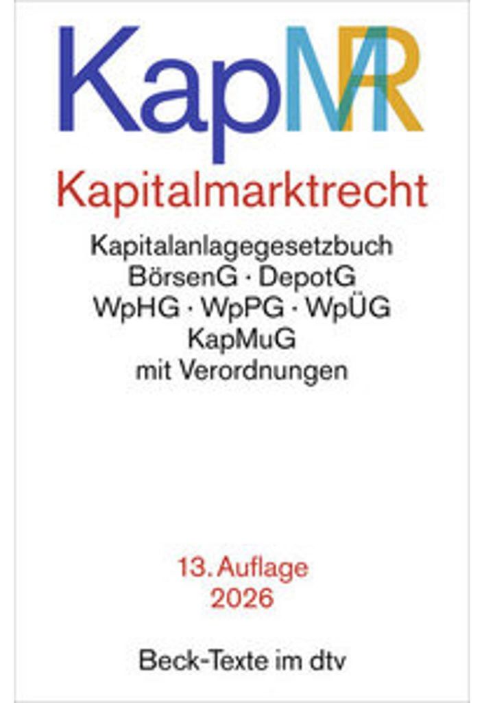 Kapitalmarktrecht. KapMR