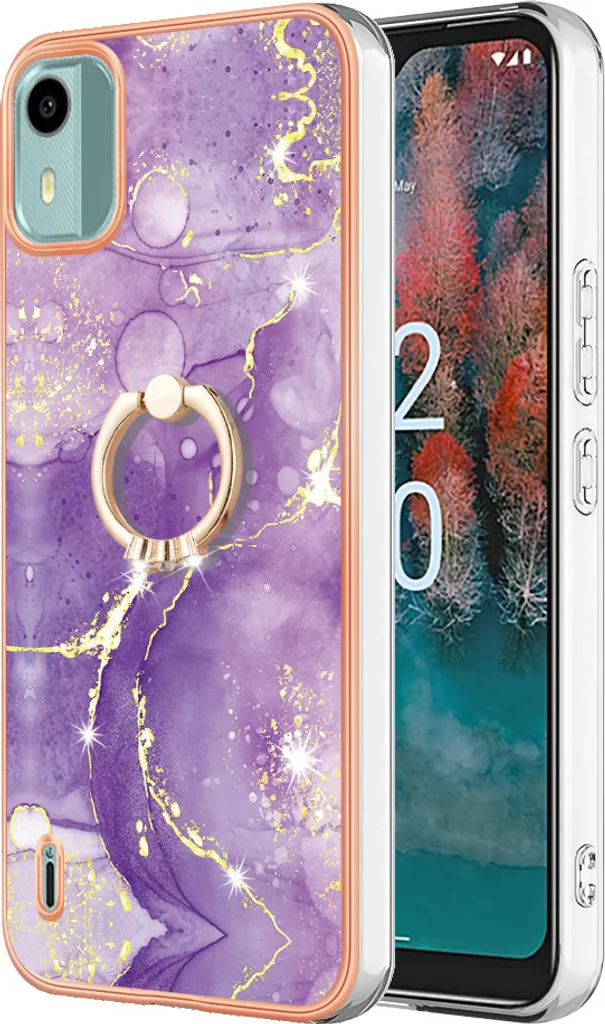 Custodia Nokia G21 / G11 con Cordino Viola - Protezione TPU Morbida