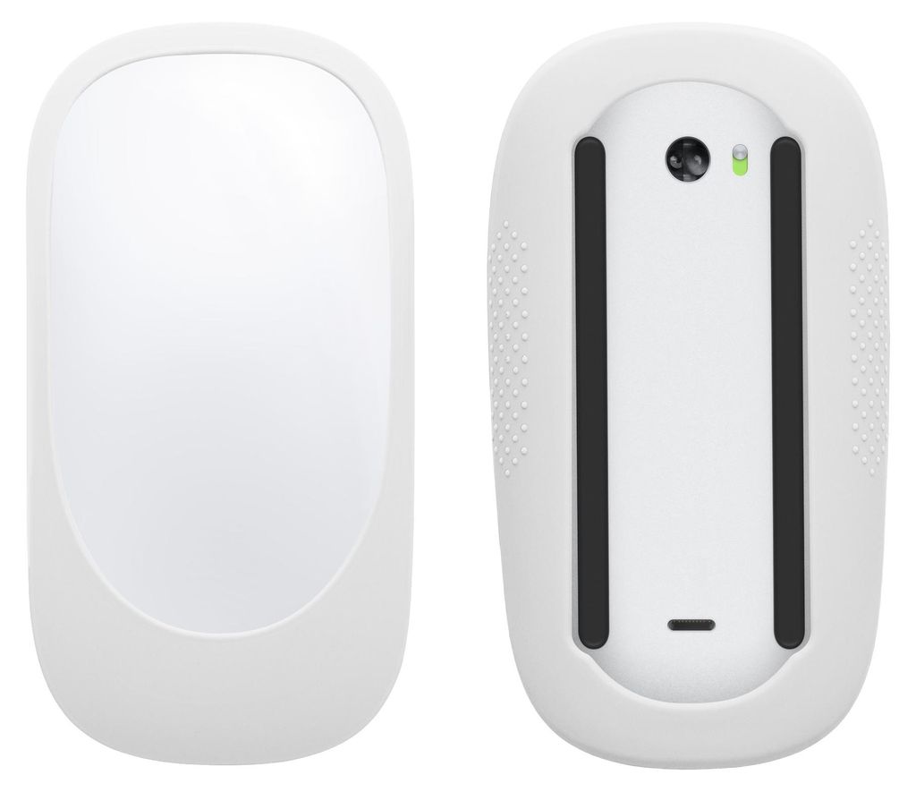 kwmobile Silikon Schutzhülle kompatibel mit Apple Magic Mouse 1 / 2 Hülle - Rutschfestes PC Maus Cover aus softem Silikon - Weiß