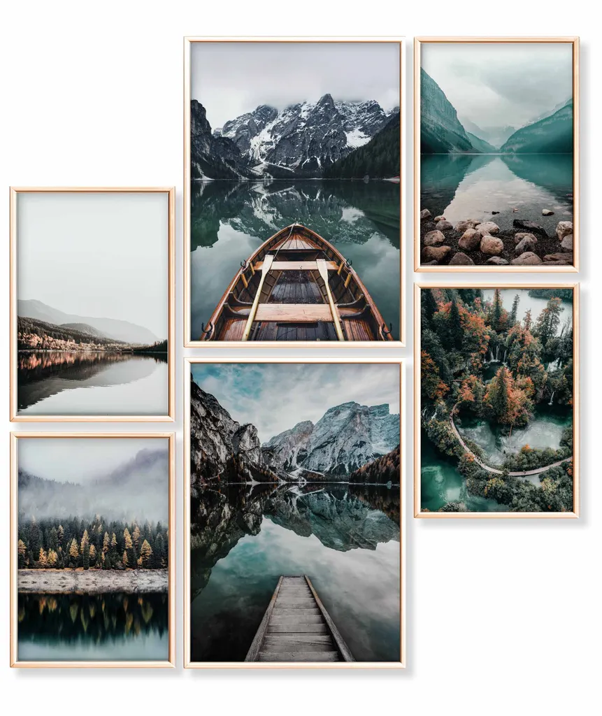 Set de Posters Premium Forêt et Lac - Impression Haute Définition