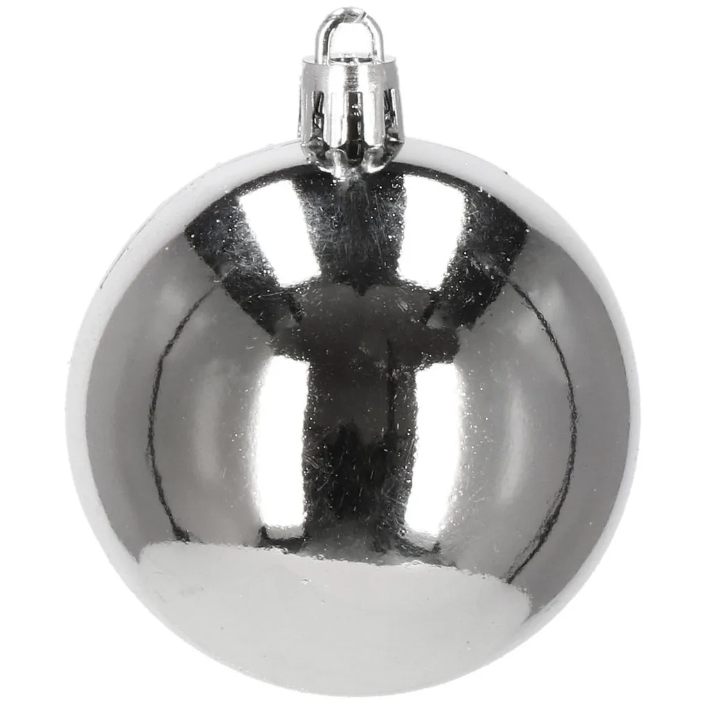 Set 100 Boules de Noël Argent Dentelle pour Décoration Arbre Géant - 10