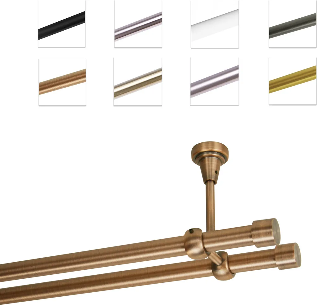 Asta Tenda Doppia Rame 240 cm Soffitto - Design Professionale Interni