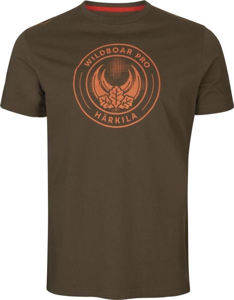 Härkila Herren Wildboar Pro T-Shirt 2er-pack light willow green/demitasse brown M