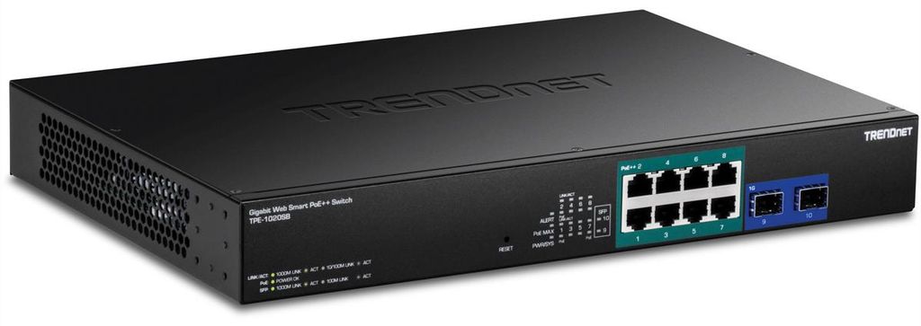 TRENDnet TPE-1020SB 10-Port PoE++ Switch Gigabit Web Smart