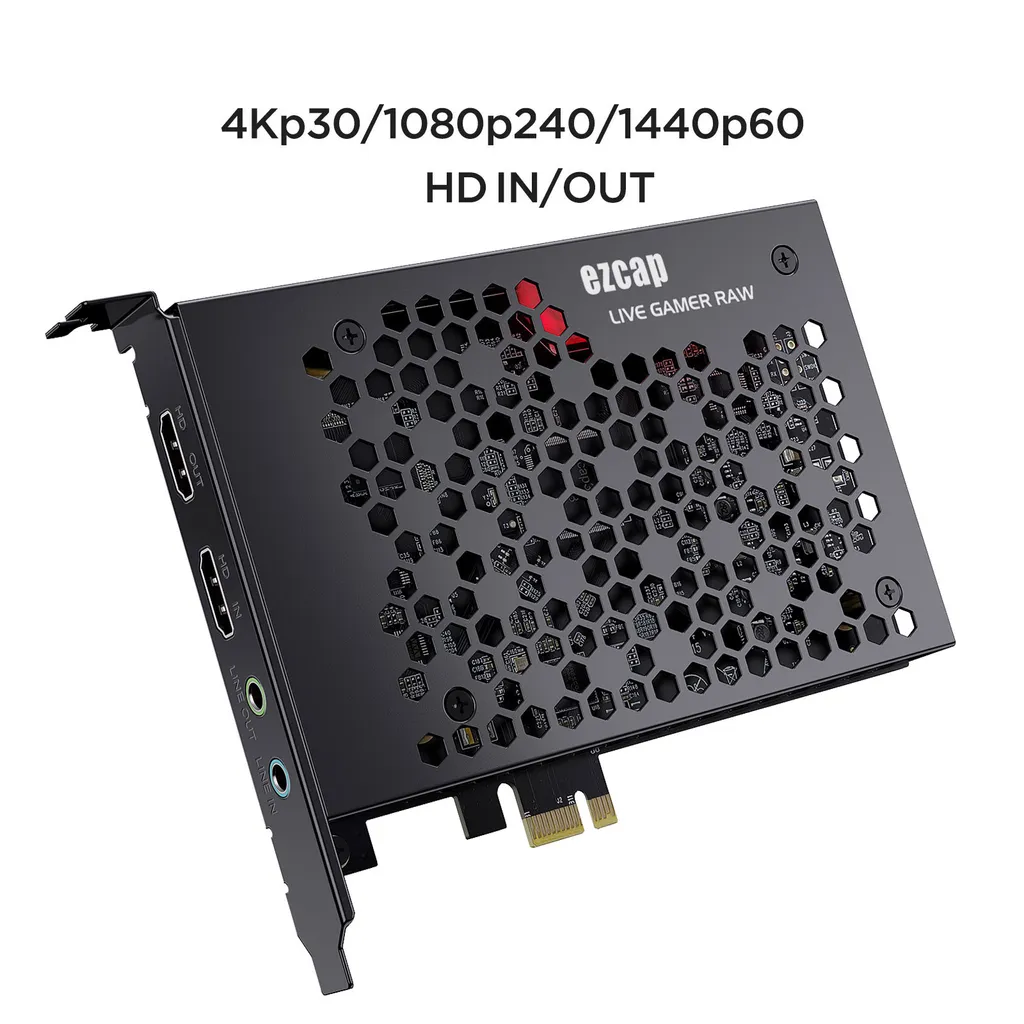 Carte de capture 4K pour streaming et diffusion directe ezcap324B PCIE - 4