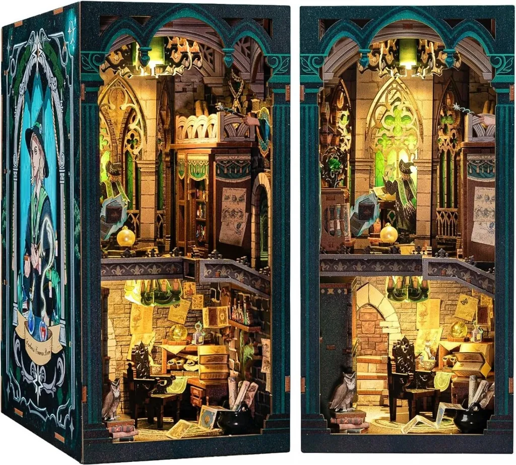 Coin Livres DIY Darkness Common Room Cutebee - Puzzle 3D en Bois