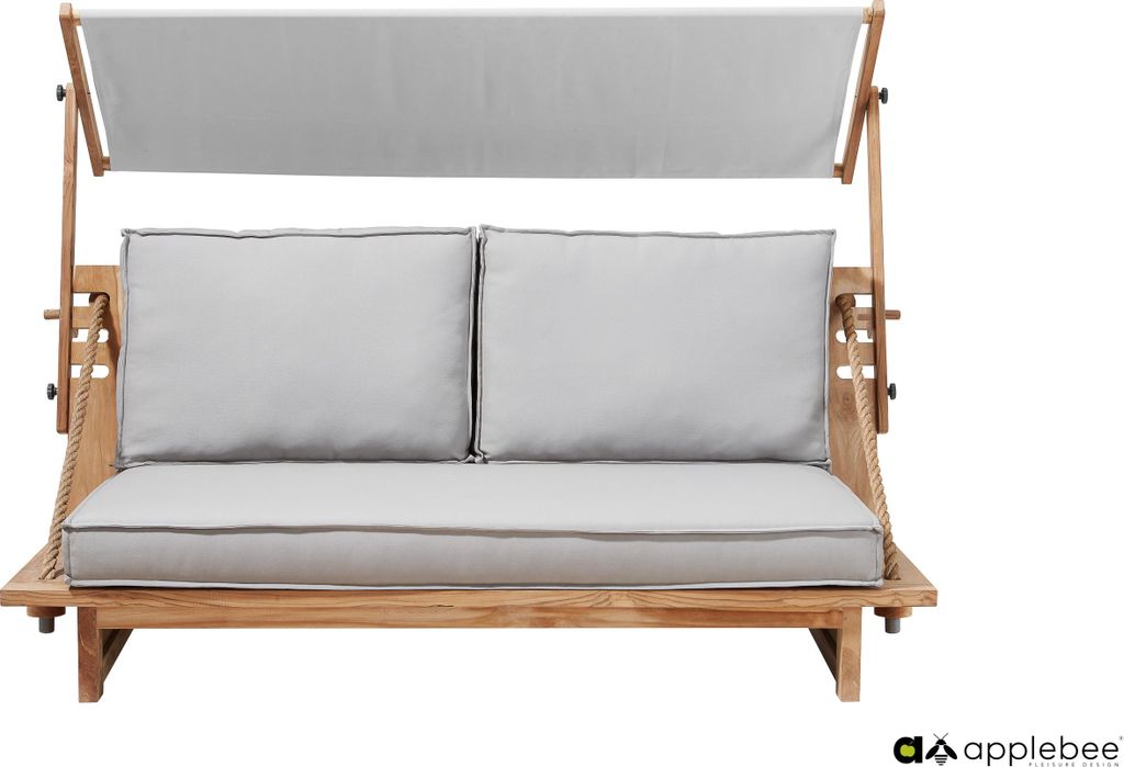 Apple Bee Sonnendach ROBINSON, Teak / BEE WETT (100 % Polypropylen) Grizzle - Auslaufartikel