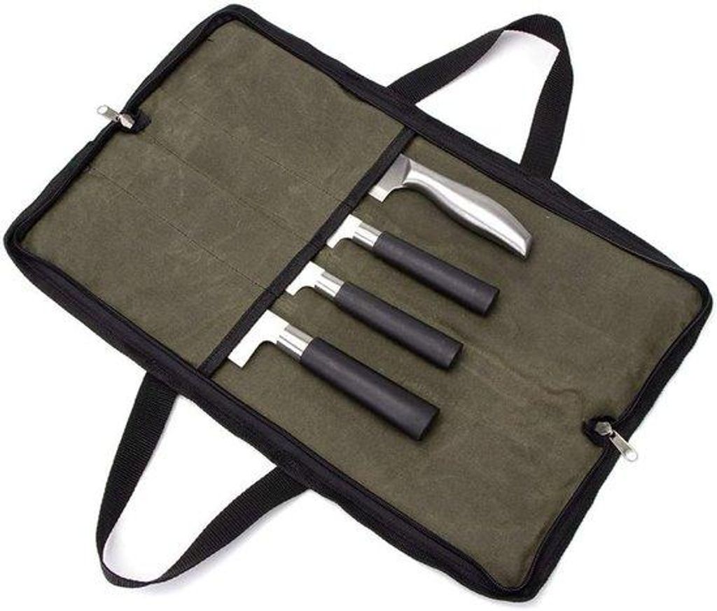 Kochutensafe - multifunktionale Kochtasche - 4 Fächer - Legergrün - robuste Kochtasche