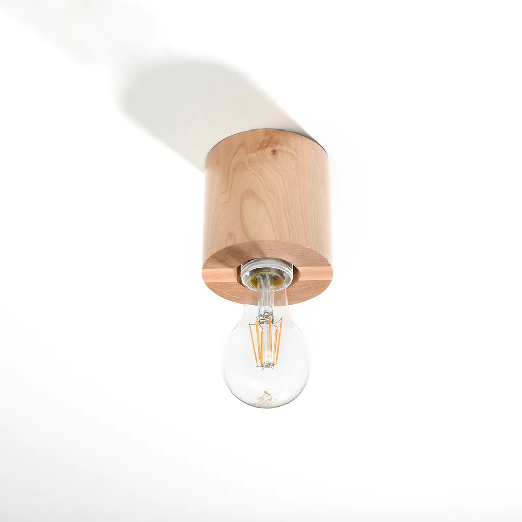 Lampada Cubo Legno SALGADO Sollux | Stile Industrial Loft E27 10cm - 12