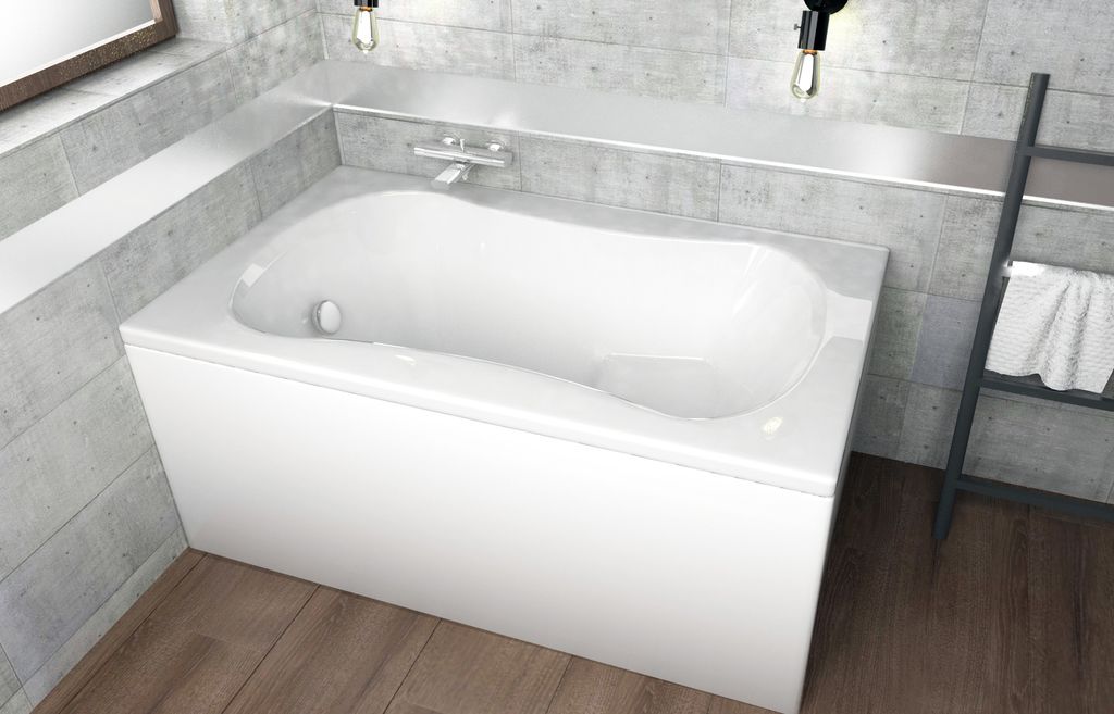ECOLAM Badewanne Sitzbadewanne Rechteck Acryl Aria Rehab Produktbild 5