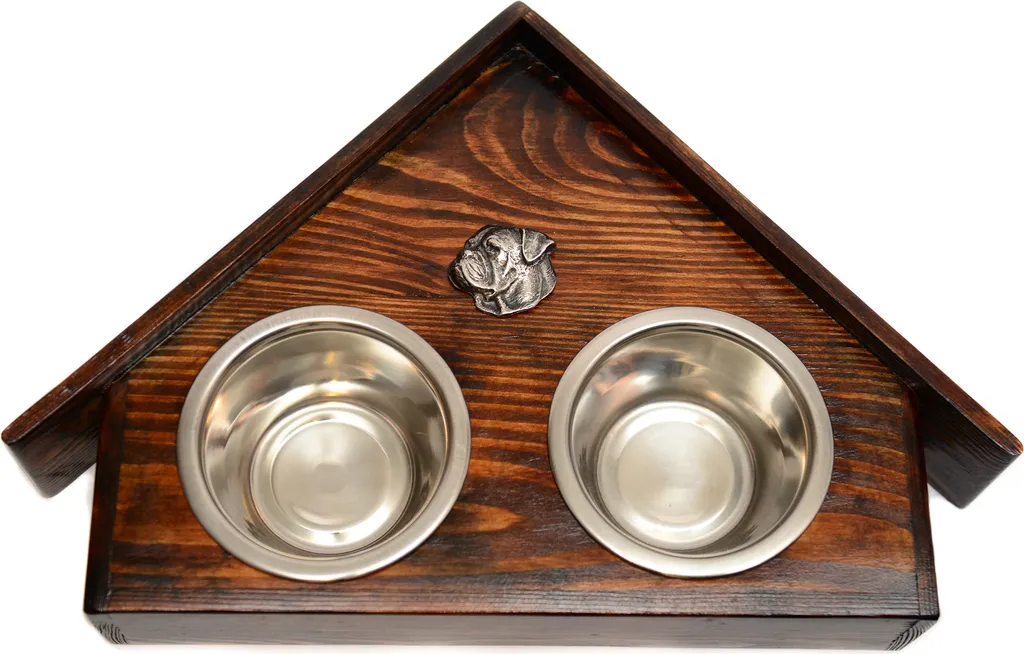 Must-Have American Bulldog: Set Ciotole Art-Dog Design Legno