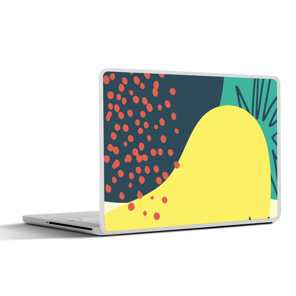 MuchoWow Laptop Aufkleber Sticker Cover Sommer - Spot - Punkte 25x18 cm - Laptop-Deko