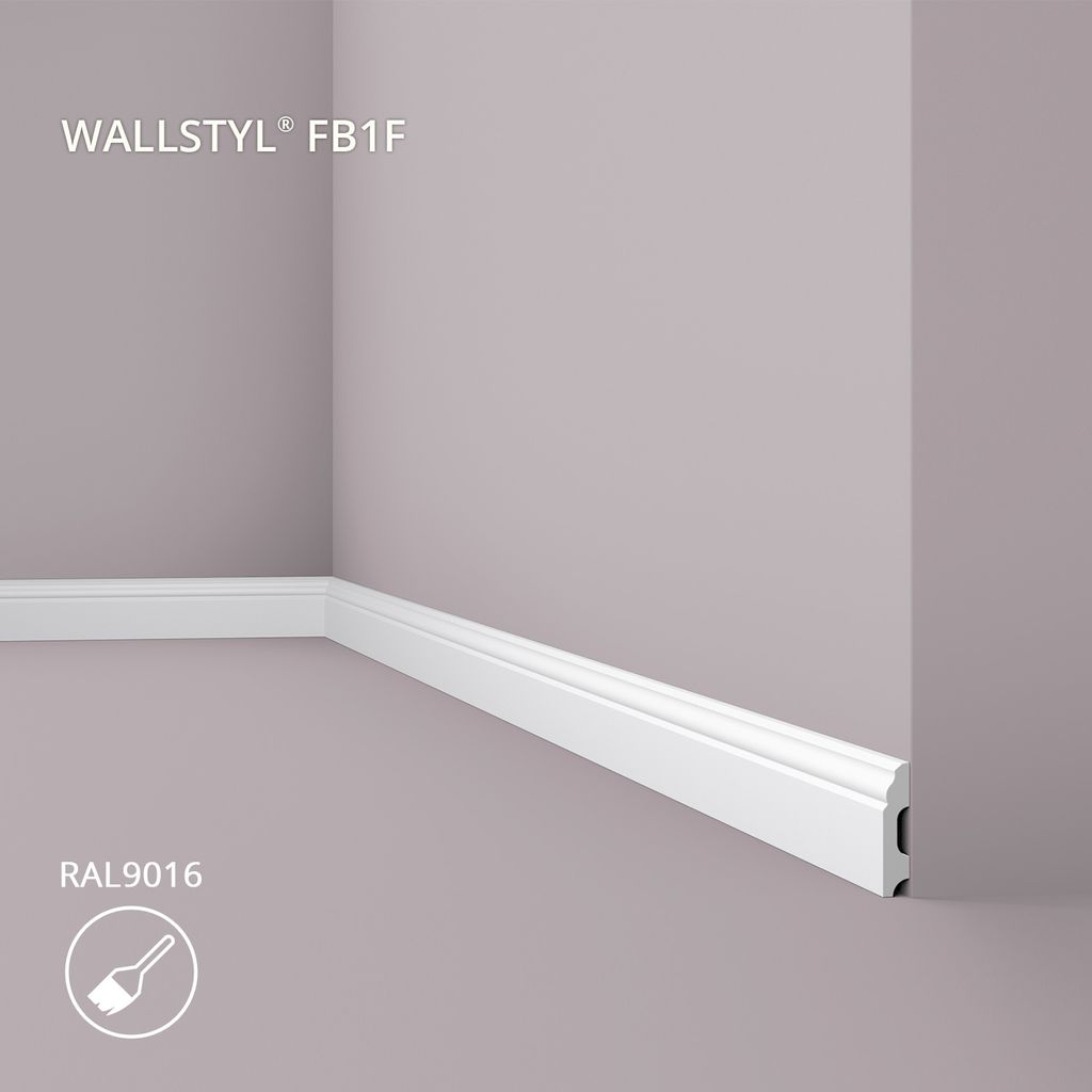 NMC FB1F WALLSTYL Sockelleiste Zierleiste Stuckleiste 2 m Produktbild 