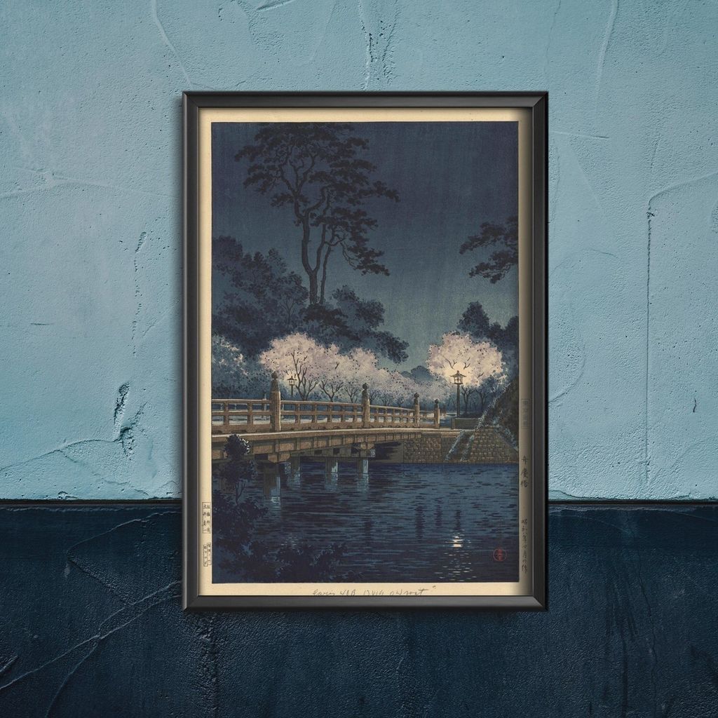 Poster - Canvas - Leinwand - 21 cm x 29,7 cm - Fotoposter - Leinwandkunst - Benkei-Brücke Tsuchiya