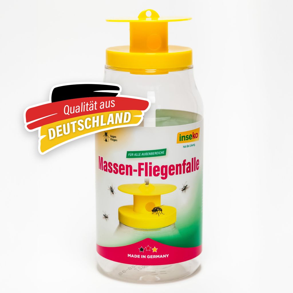 1x inseko Massenfliegenfalle I Massen Fliegenfänger I Fliegenfalle mit Lockstoff für alle Außenbereiche
