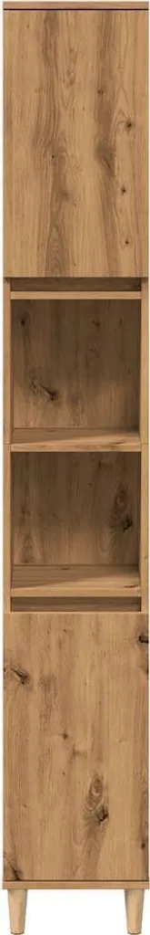 Mobiletto Colonna Bagno 30x30x190 - Effetto Rovere Artisan Materico - 4