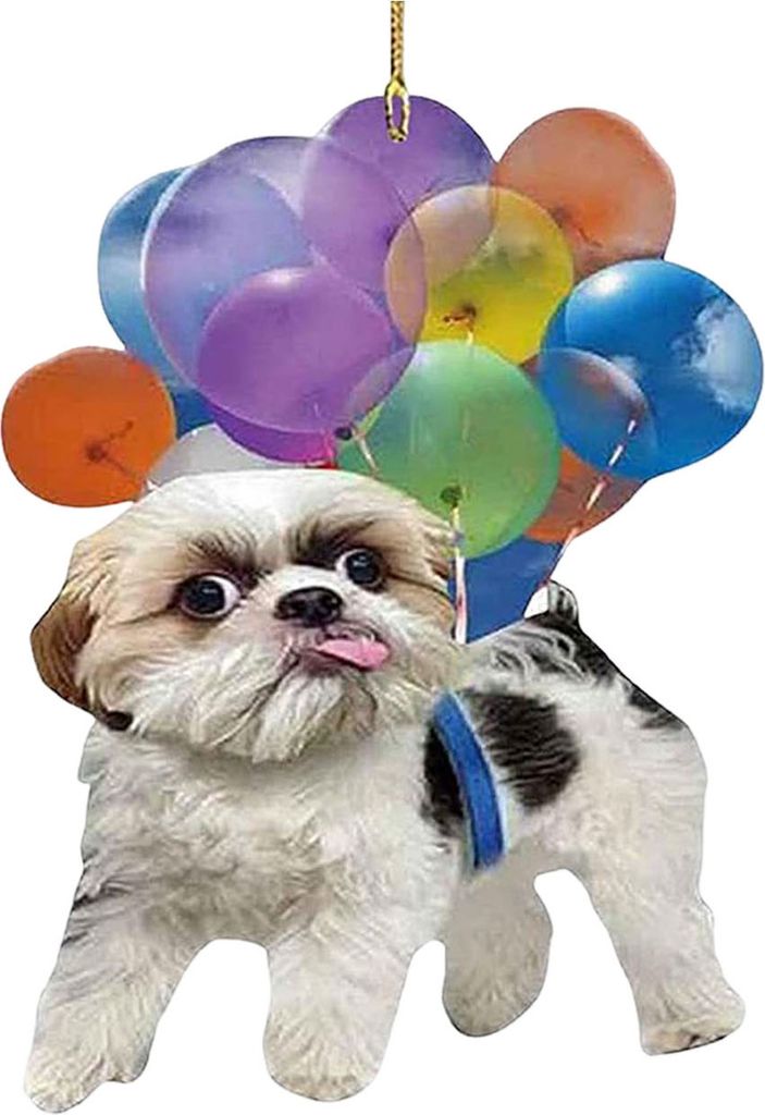 Auto-Anhänger, Ballon, Katze, Hund, hängendes Ornament mit Schlüsselband, einfach aufzuhängen, realistisch aussehendes, bezauberndes Tier-Ornam...