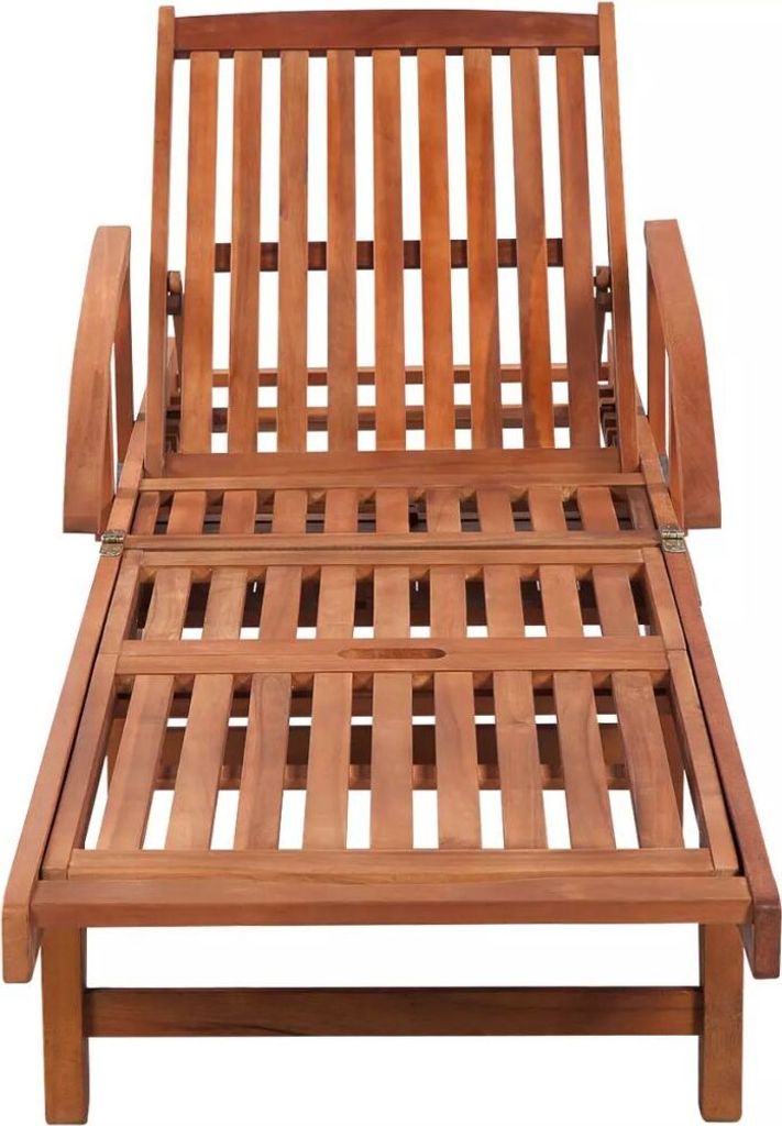 vidaXL Bains de soleil 2 pcs. avec table acacia massif Image du produit 