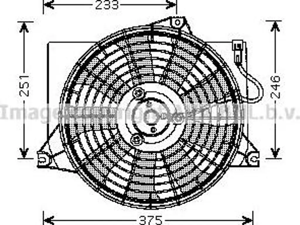 Ventilateur de refroidissement silencieux AVA HY7521 OE 9773017000