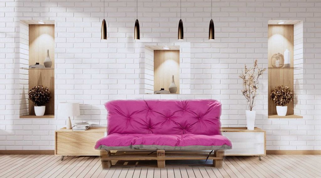 Poduszka na paletę różowa | siedzisko 120x80 / oparcie Zdjęcie produktu 4