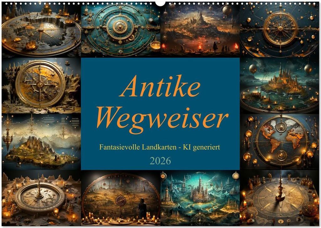 Antike Wegweiser (Wandkalender 2026 DIN A2 quer), CALVENDO Monatskalender
