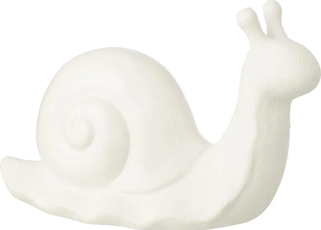 Décoration Jardin Escargot Blanc Magnésium - Ornement Extérieur Moderne