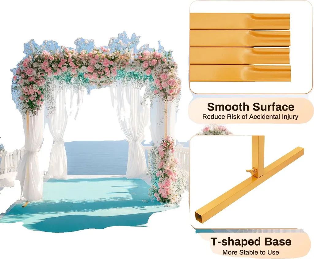 Support de fond en fer réglable avec design robuste pour décoration
