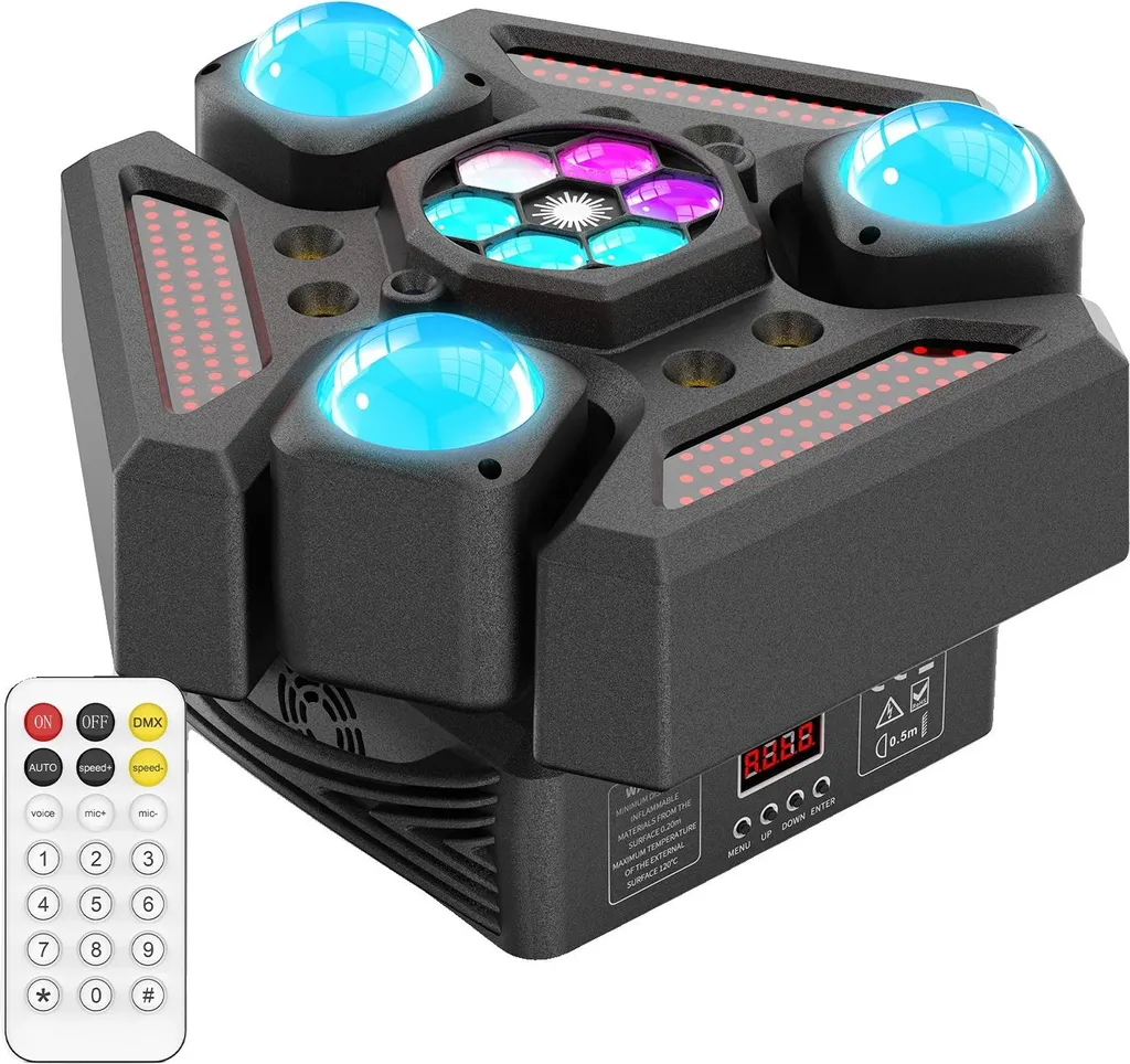 Lumière de Scène ZQ02626 DMX pour Animation Mariage et Club Prise EU
