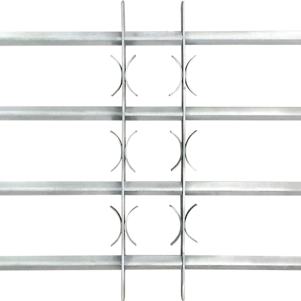 vidaXL Fenstergitter Verstellbar mit 4 Querstäben 500-650 mm
